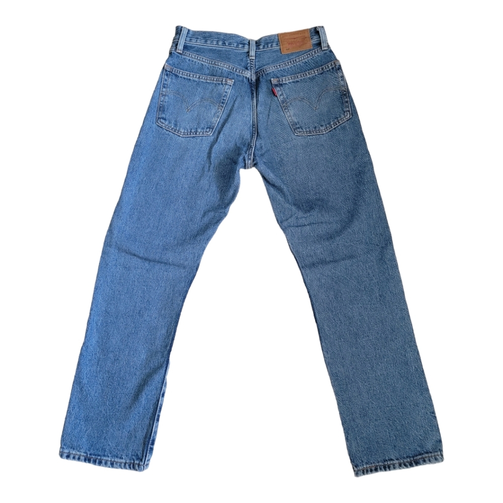NWOT Levi's 501 Straight Leg High-rise Blue Jeans Size 26 100% Cotton